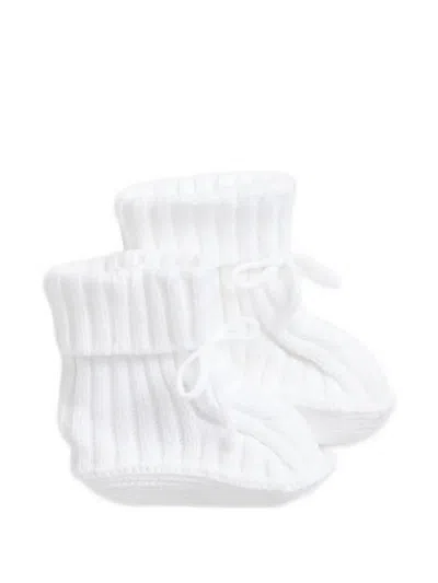 Polo Ralph Lauren Kids' Cable-knit Hat And Boot Set In White