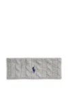 Polo Ralph Lauren Cable-knit Head Band In Gray