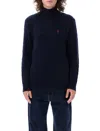 Polo Ralph Lauren Wool-cashmere Rollneck Sweater In Blue