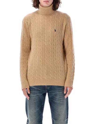 POLO RALPH LAUREN CABLE KNIT HIGH-NECK SWEATER