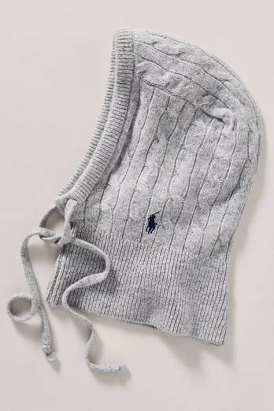 Polo Ralph Lauren Cable-knit Hood In Gray