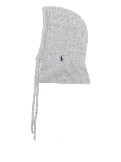 Polo Ralph Lauren Cable-knit Hood In Gray