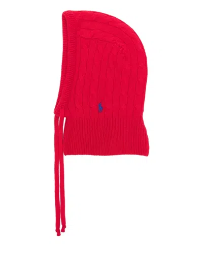 Polo Ralph Lauren Cable-knit Hood In Pink