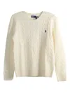 Polo Ralph Lauren Wool And Cashmere Logo Sweater In White