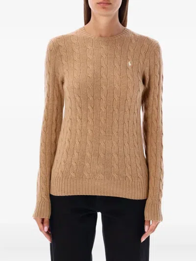 Polo Ralph Lauren Cable-knit Jumper In Brown
