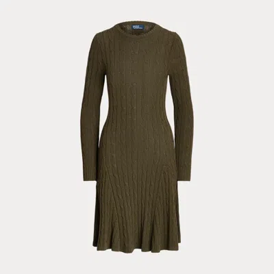 Polo Ralph Lauren Cable-knit Jumper Dress In Green
