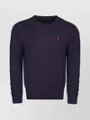 Polo Ralph Lauren Iconica Maglia A Trecce Lana E Cashmere. Regular-fit. Girocollo. Sweater In Blue