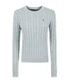Polo Ralph Lauren Julianna Cable Knit Pullover In Green