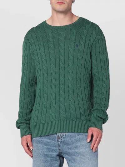 POLO RALPH LAUREN CABLE KNIT JUMPER WITH RIBBED CUFFS