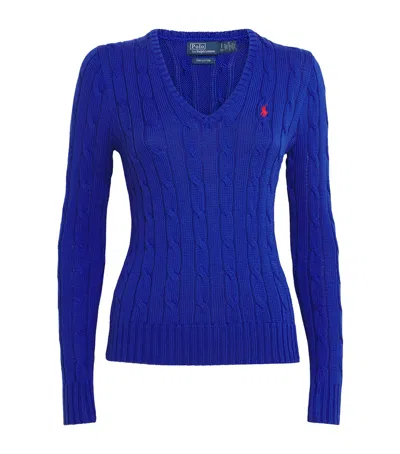 Polo Ralph Lauren Cable-knit Kimberley Sweater In Blue
