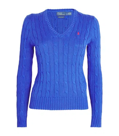 Polo Ralph Lauren Cable-knit Kimberley Sweater In Blue