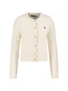 Polo Ralph Lauren Wool And Cashmere Cardigan In Neutral