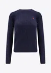 Polo Ralph Lauren Touch Julianna Cable-knit Sweater In Blue