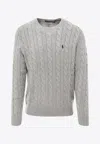 Polo Ralph Lauren Cable Knit Knitted Sweatshirt In Gray
