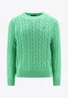 Polo Ralph Lauren Cable Knit Jumper In Green