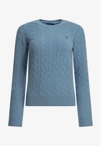 Polo Ralph Lauren Crew-neck Sweater With Logo In Blue