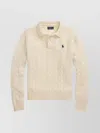 Polo Ralph Lauren Cable Knit Long Sleeve Shirt In Neutral
