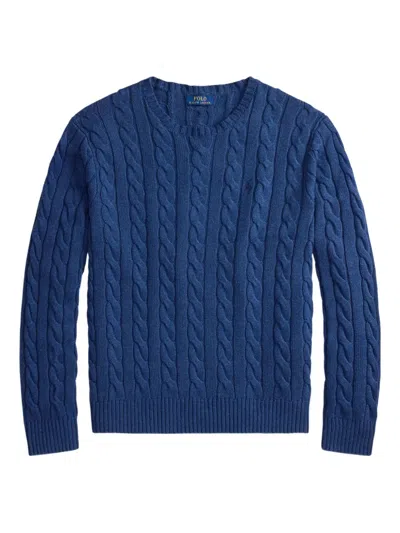 Polo Ralph Lauren Cable-knit Long-sleeve Sweater In Blue