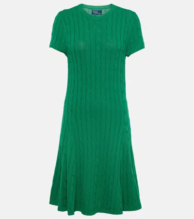 Polo Ralph Lauren Cable-knit Minidress In Green