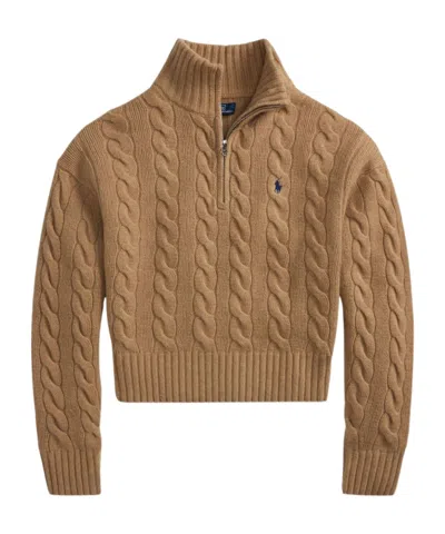 POLO RALPH LAUREN CABLE-KNIT MOCK-NECK SWEATER
