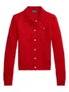 Polo Ralph Lauren Cable-knit Polo Cardigan In Red