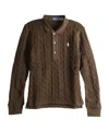 Polo Ralph Lauren Cable-knit Polo Jumper In Brown