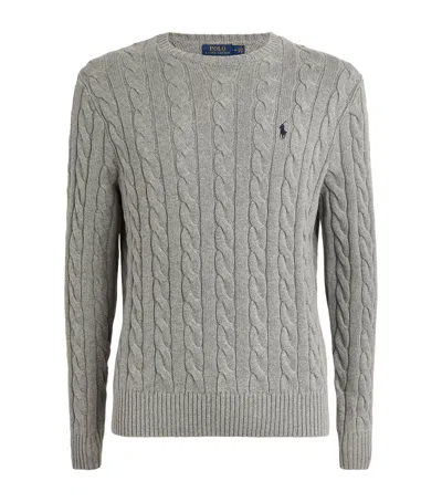 POLO RALPH LAUREN CABLE-KNIT POLO PONY SWEATER
