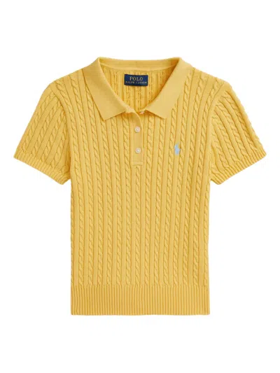 POLO RALPH LAUREN CABLE-KNIT POLO SHIRT