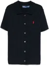 Polo Ralph Lauren Cable-knit Polo Shirt In Blue