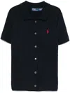 Polo Ralph Lauren Cable-knit Polo Shirt In Blue