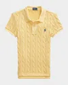 Polo Ralph Lauren Yellow Polo Pony Short Sleeve Shirt In Cotton Woman In Fall Yellow