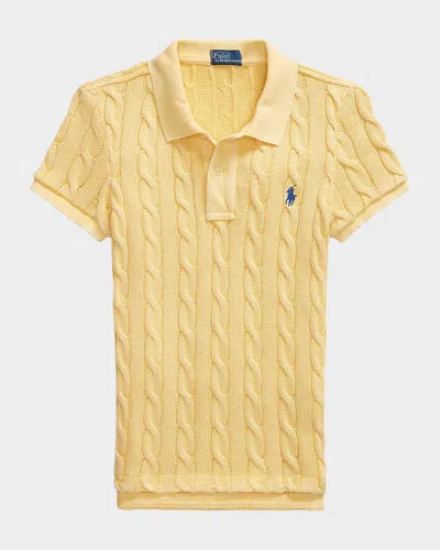 POLO RALPH LAUREN CABLE-KNIT POLO SHIRT