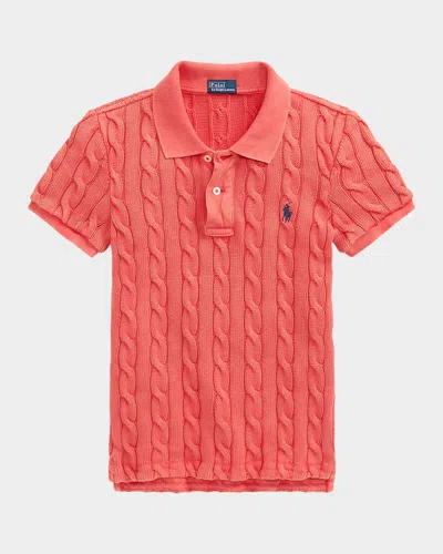 POLO RALPH LAUREN CABLE-KNIT POLO SHIRT