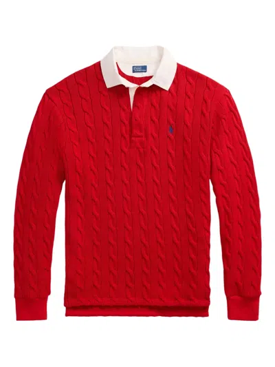 Polo Ralph Lauren Cable-knit Polo Sweater In Multi