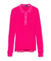 Polo Ralph Lauren Pink Cable-knit Polo Sweater In Fuchsia Pink