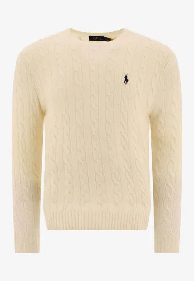Polo Ralph Lauren Cable-knit Wool-cashmere Sweater In Andover Cream