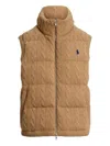 Polo Ralph Lauren Gesteppte Weste Mit Zopfmuster In Brown