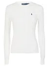 Polo Ralph Lauren Cable-knit Pullover With Iconic Pony Emblem In White