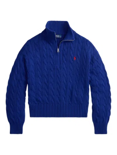 POLO RALPH LAUREN CABLE-KNIT QUARTER-ZIP SWEATER