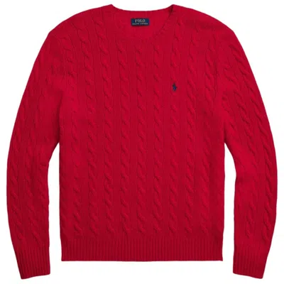 POLO RALPH LAUREN CABLE-KNIT RED SWEATER