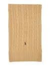 Polo Ralph Lauren Cable Scarf In Brown