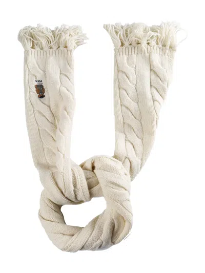 Polo Ralph Lauren Cable-knit Scarf In Neutral