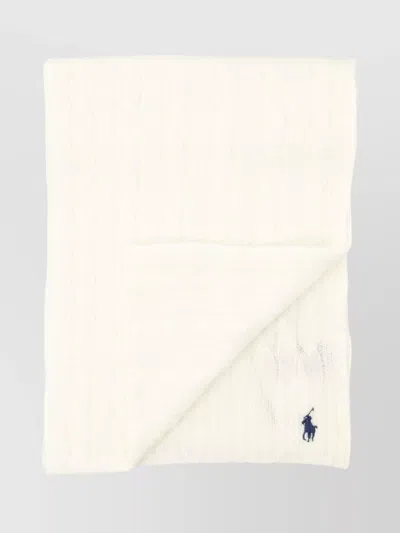 Polo Ralph Lauren Cable Knit Scarf Ribbed Edges
