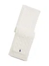 Polo Ralph Lauren Ralph Lauren Cable-knit Cotton Scarf In White