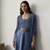 Polo Ralph Lauren Cable-knit Silk Cardigan Sweater In Cornflower