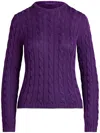 Polo Ralph Lauren Cable-knit Cashmere Sweater In Purple