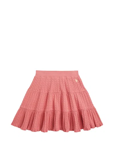 Polo Ralph Lauren Kids' Cable-knit Skirt In Pink