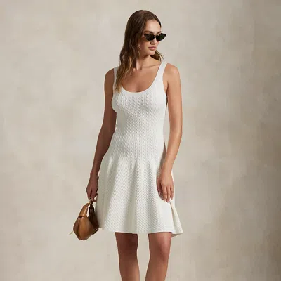 Polo Ralph Lauren Cable-knit Sleeveless Sweater Dress In Cream