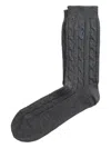 Polo Ralph Lauren Cable-knit Socks In Gray