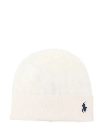 Polo Ralph Lauren Cable Knit Soft Knit Hat In White